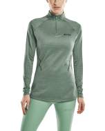 CEP cold weather zip shirt long sleeve für Frauen in green