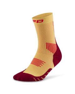 CEP run socks mid cut 5.0 marigold/burgundy für Männer