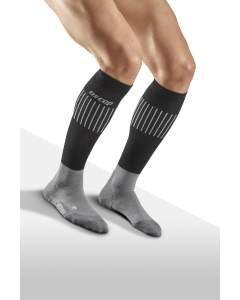 CEP ultralight socks skiing tall für Männer in black/grey