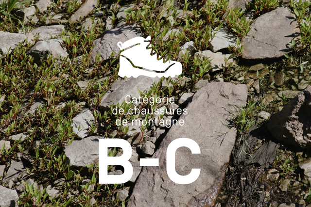 Catégorie de chaussures de montagne B-C